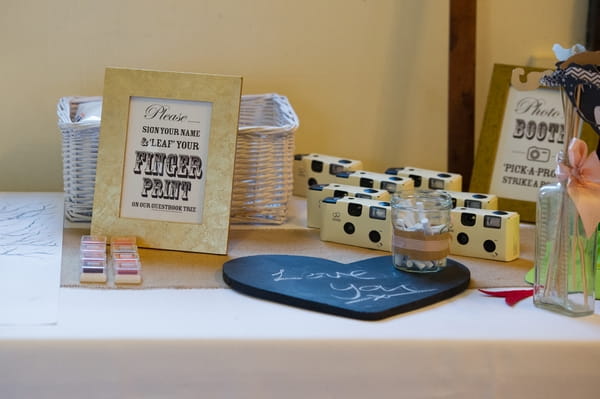 Table of wedding accessories - Picture by Gareth Squance Photography