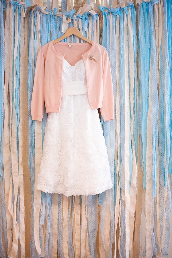 Wedding dress with pink cardigan - A Fun, Fun, Fun Wedding