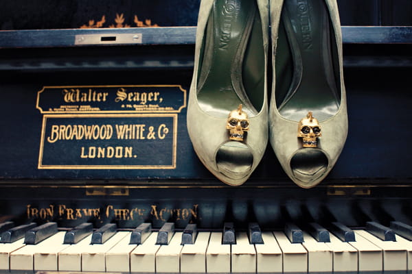 Alexander McQueen bridal shoes - A Homemade Marquee Wedding