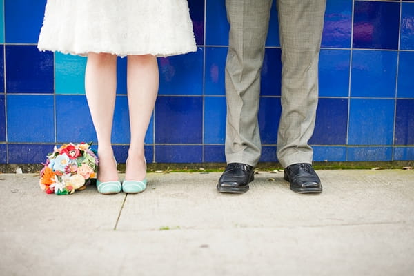 Bride and groom's legs - A Fun, Fun, Fun Wedding