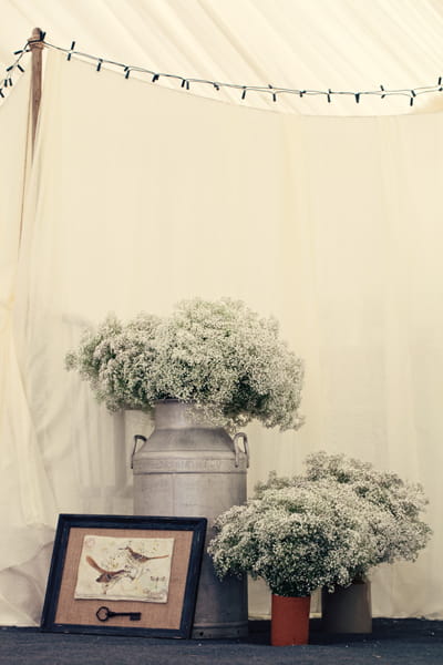 Gypsophelia wedding flowers - A Homemade Marquee Wedding