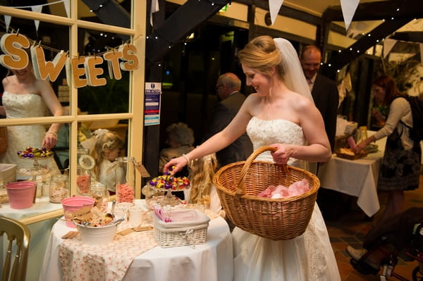 Bride holding basket - Picture by Gareth Squance Photography