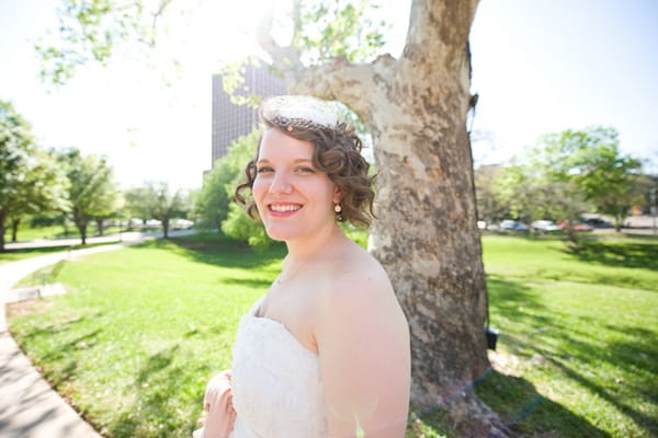 Bride smiling at camera - A Fun, Fun, Fun Wedding