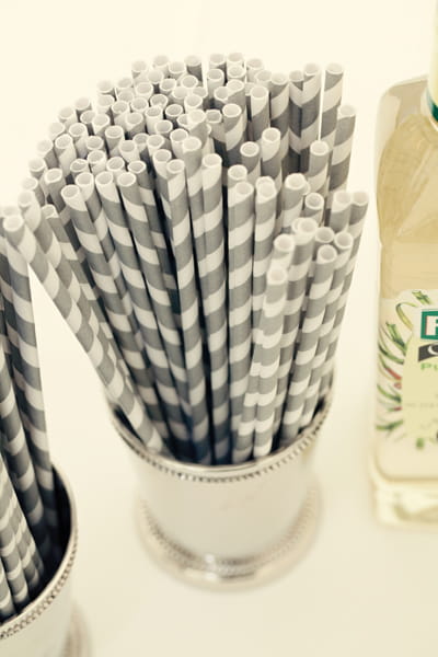 Striped straws - A Homemade Marquee Wedding
