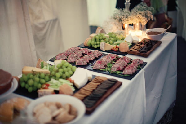 Wedding buffet food - A Homemade Marquee Wedding