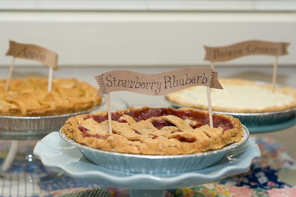 Strawberry and rhubarb pie - A Fun, Fun, Fun Wedding