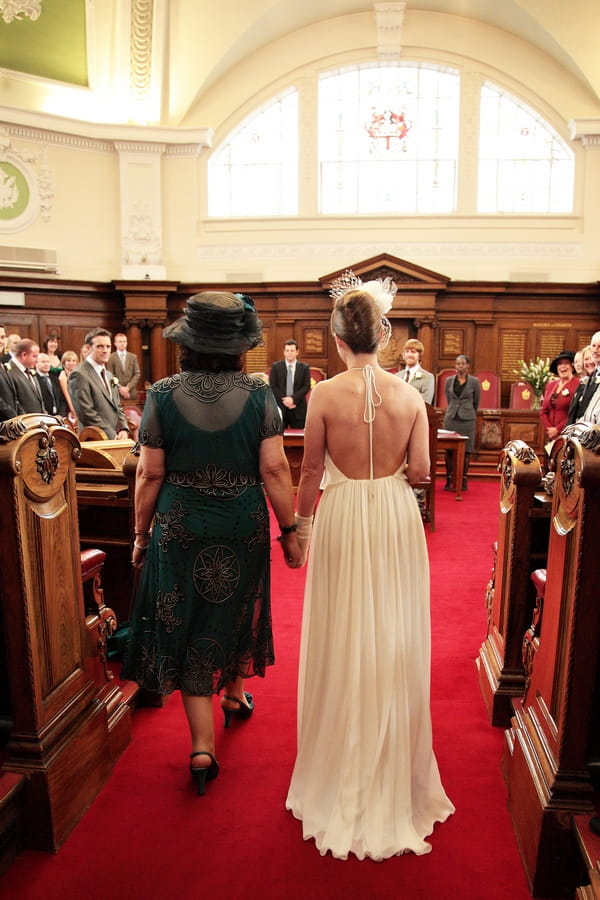 Mother walking bride down the aisle - Picture by Rebecca Prigmore Photography