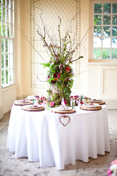 Fern and tree wedding table centrepiece - LoveLuxe Launch