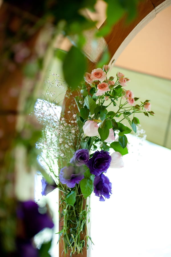 Flowers on arch - A Wedstock Wedding in Hertfordshire