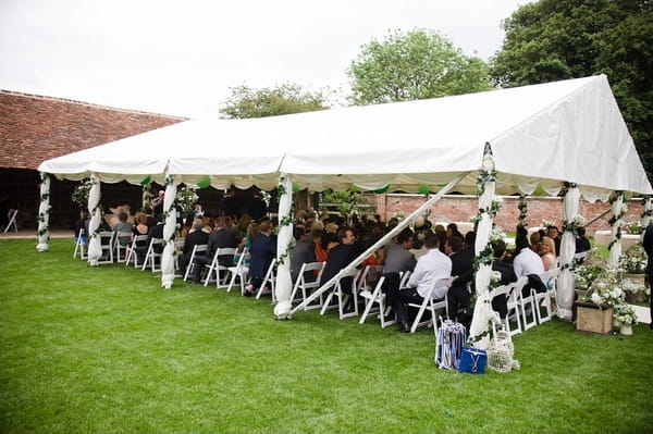 Wedding marquee for ceremony - A Beautiful Garden Party Wedding at Lains Barn