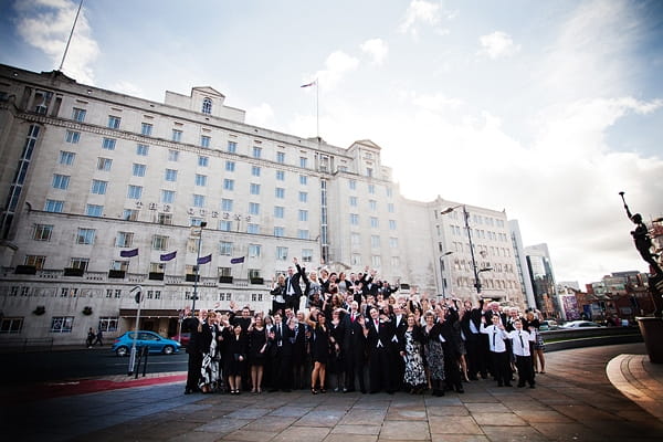 Group photo after civil partnership - An Art Deco Themed Civil Partnership