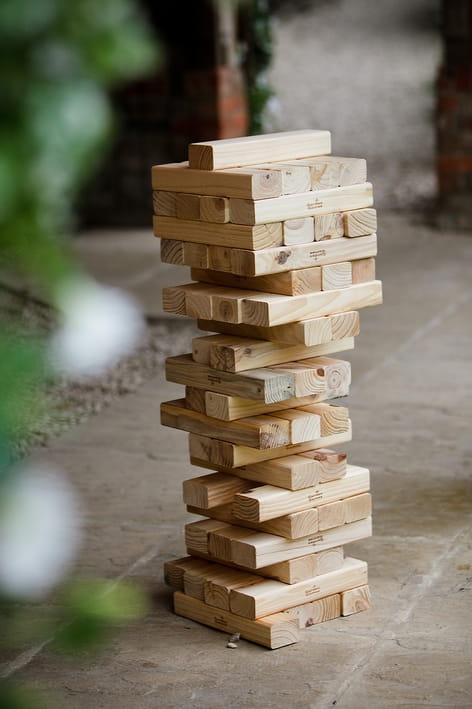 Jenga - A Beautiful Garden Party Wedding at Lains Barn