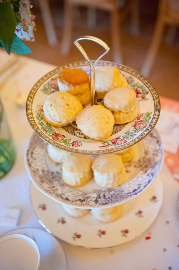 Scones at wedding - A Wedstock Wedding in Hertfordshire