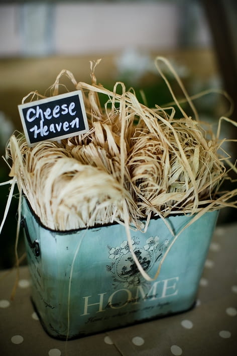 Cheese heaven sign - A Beautiful Garden Party Wedding at Lains Barn