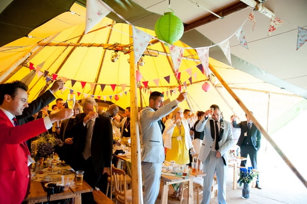 Wedding toast - A Wedstock Wedding in Hertfordshire