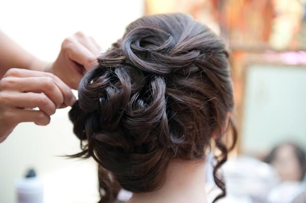 Back of bride wedding hair - A Wedstock Wedding in Hertfordshire