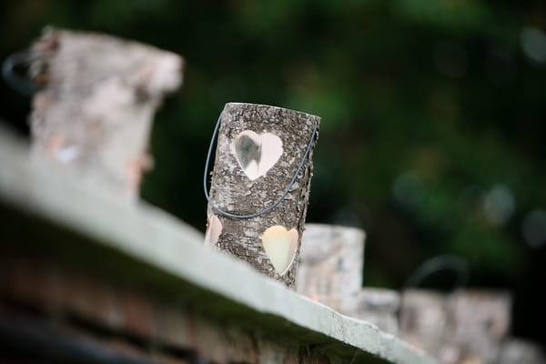 Heart lanterns - A Beautiful Garden Party Wedding at Lains Barn