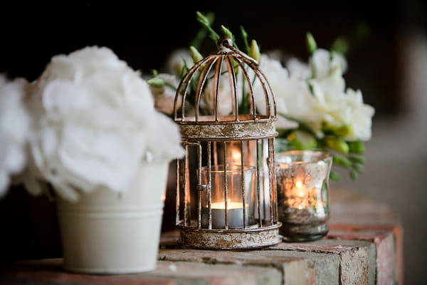 Birdcage lanters - A Beautiful Garden Party Wedding at Lains Barn