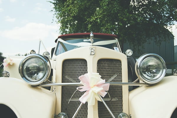 Front of Beauford wedding car - A Farm Wedding with a British Summer Theme