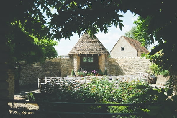 Sunken rose garden at Winkworth Farm - A Farm Wedding with a British Summer Theme