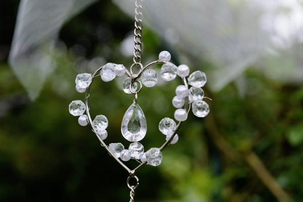 Glass drop heart