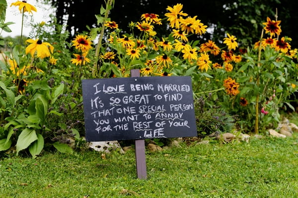 Message on chalk board