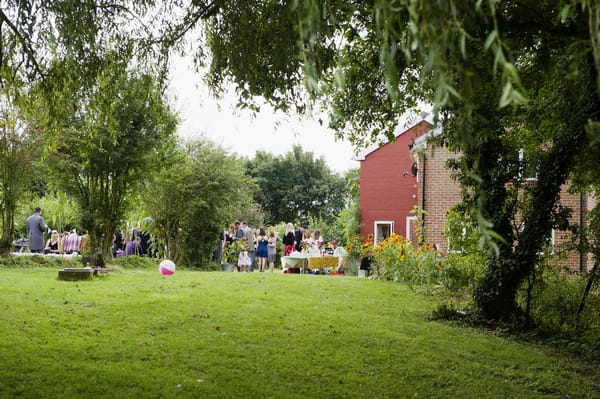 Garden wedding reception