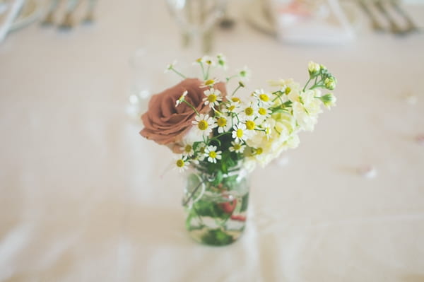 Table centre flowers - A Farm Wedding with a British Summer Theme