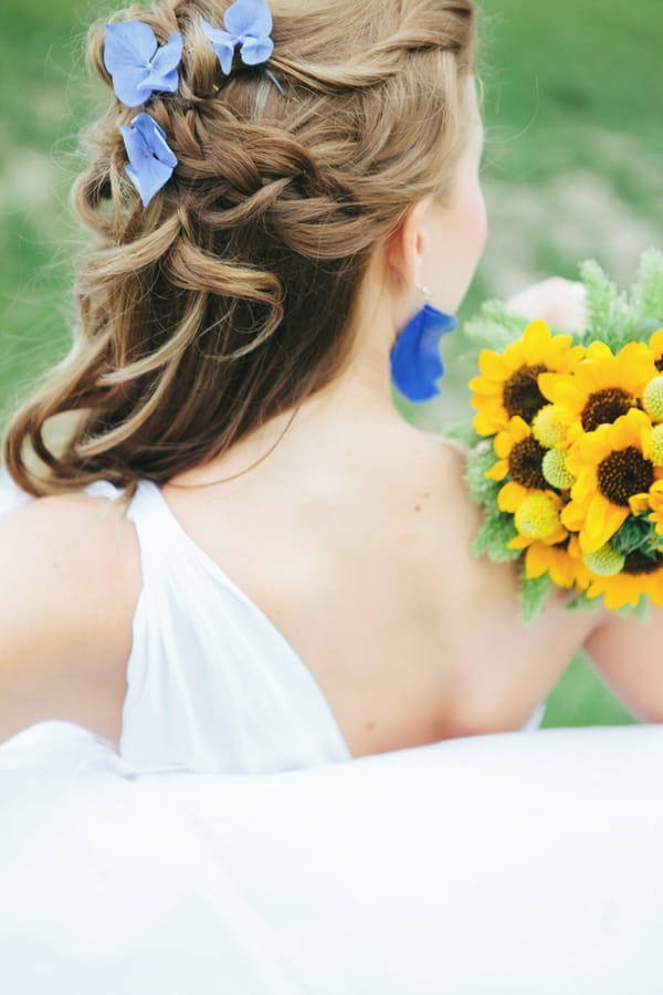 Back of bride's head - A Spring Themed Wedding in Hungary