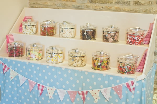 Jars of sweets - A Farm Wedding with a British Summer Theme