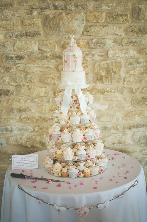 Cupcake tower - A Farm Wedding with a British Summer Theme