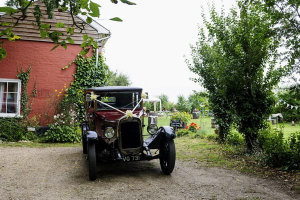 Vintage wedding car