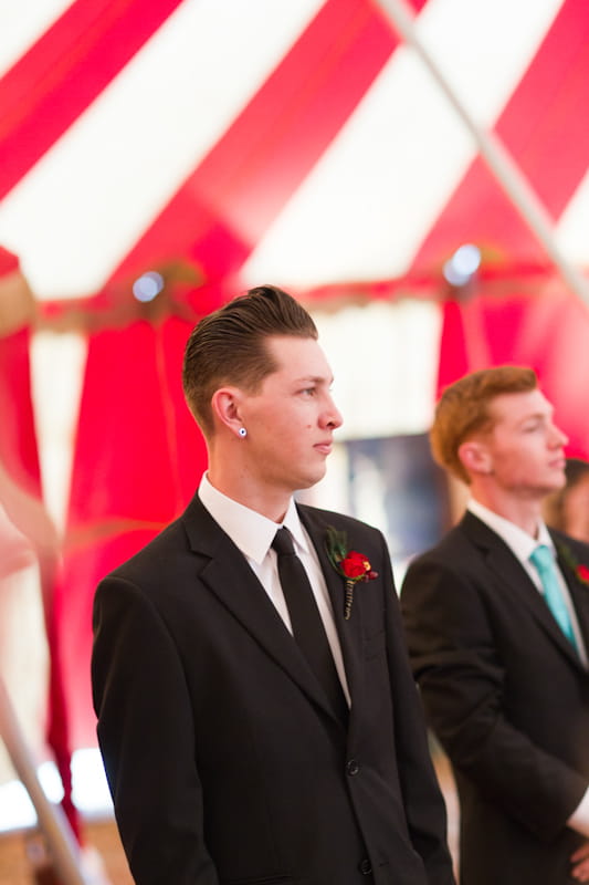 Groom waiting for bride