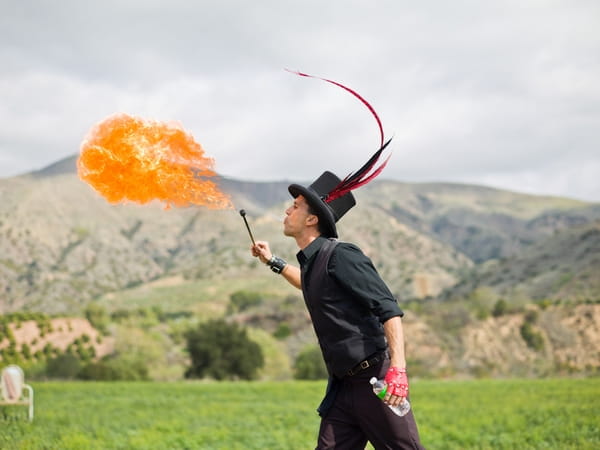 Circus fire breather