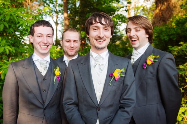 Groomsmen smiling - Picture by Aaron Collett Photography