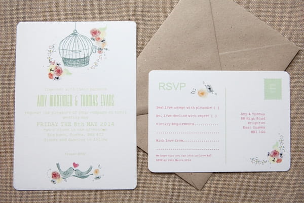 Free as a Bird Wedding Stationery - Wedding in a Teacup