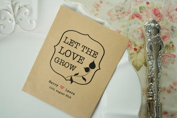 'Let the Love Grow' Personalised Seed Packet Favour - Wedding in a Teacup