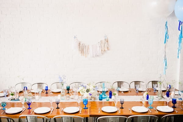 Decorated wedding table