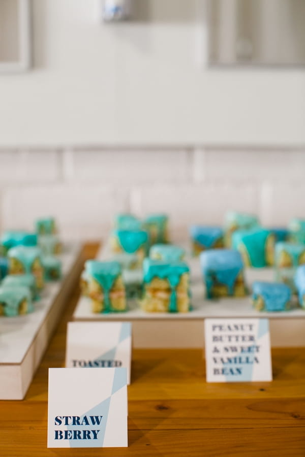 Small square wedding cakes