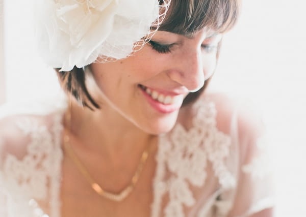 Bride smiling