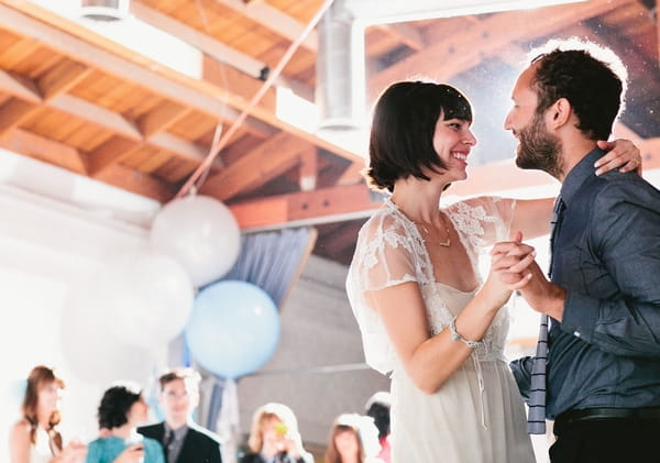 Bride and groom dance