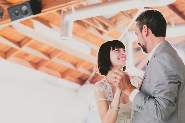 Bride dancing with father