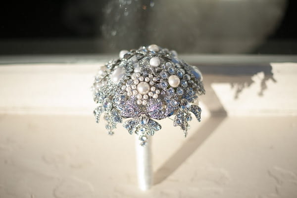 Silver brooch bouquet