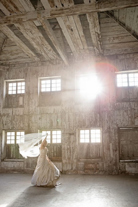 Bride twirling