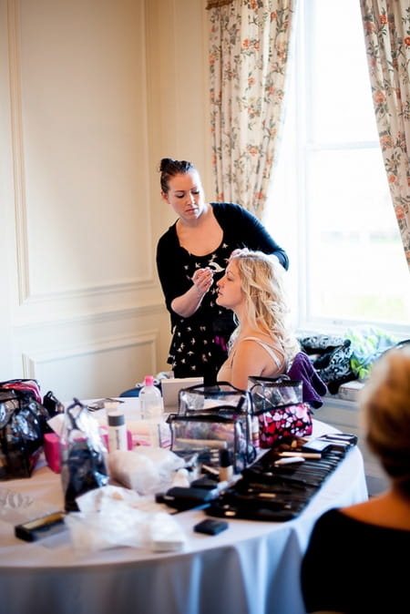 Make-up artist applying make-up