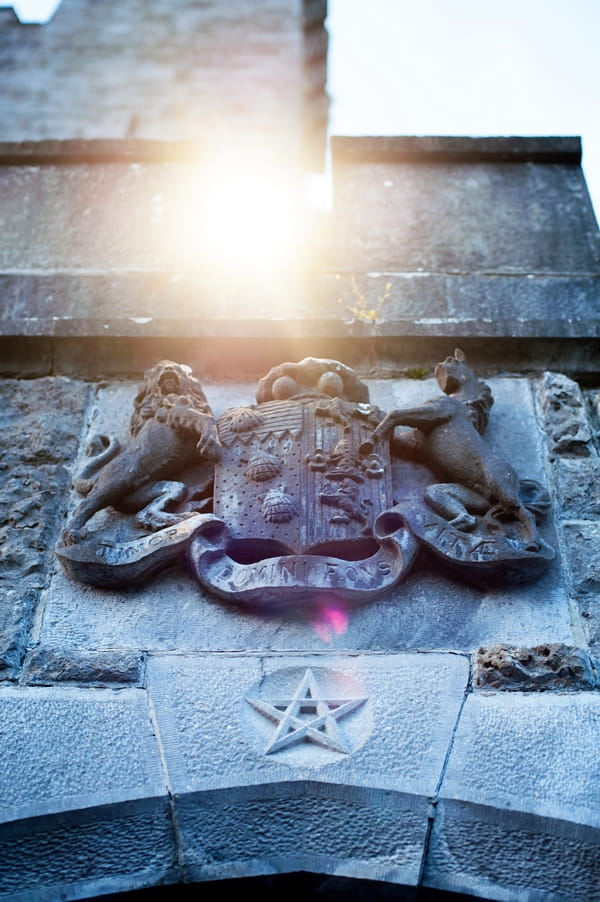 Crest on castle wall
