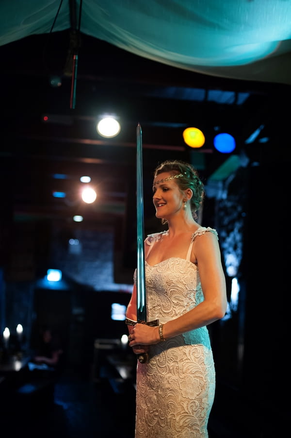 Bride with sword