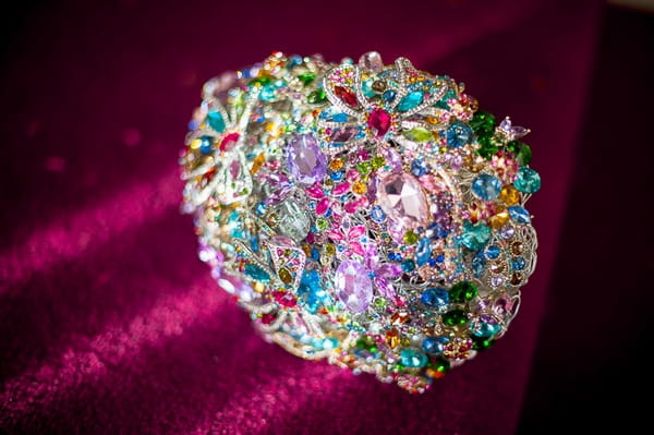 Colourful brooch bouquet