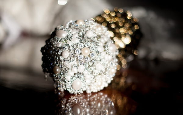 Pearl and silver brooch bouquet