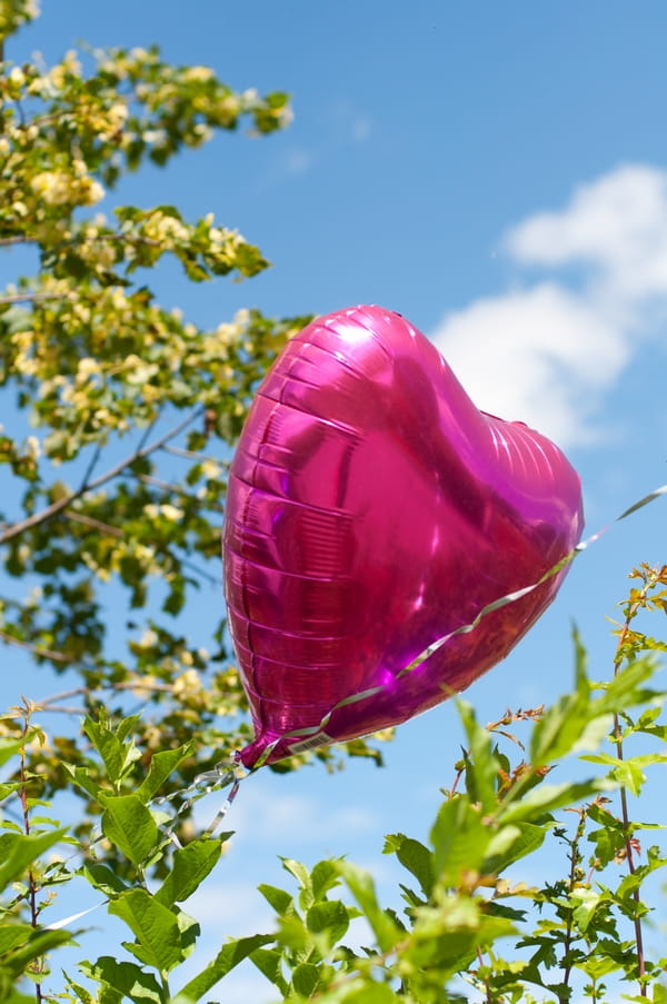 Pink heart balloon